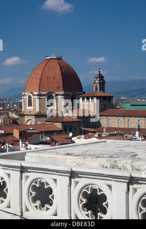 San Lorenzo Kirche Chiesa di San Lorenzo, gesehen vom Duomo Florenze Firenze-Toscana Toskana Italien Stockfoto