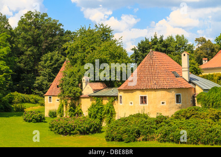 Alte Stadtbefestigung in Trebon (in Deutsch Wittingau), Tschechische Republik Stockfoto