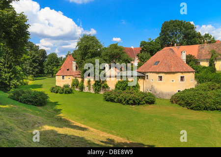 Alte Stadtbefestigung in Trebon (in Deutsch Wittingau), Tschechische Republik Stockfoto