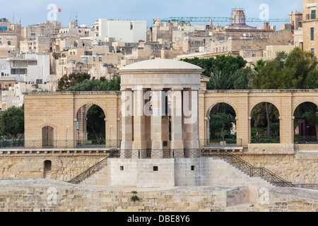 Blick von der Uferpromenade von Valletta, der Hauptstadt von Malta Stockfoto