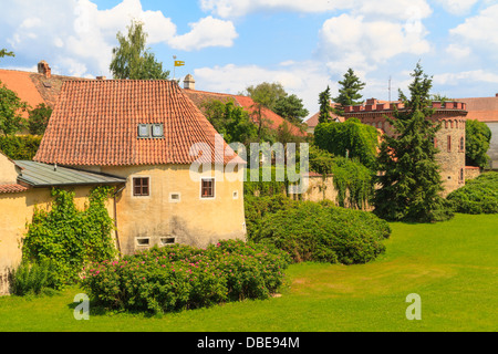 Alte Stadtbefestigung in Trebon (in Deutsch Wittingau), Tschechische Republik Stockfoto