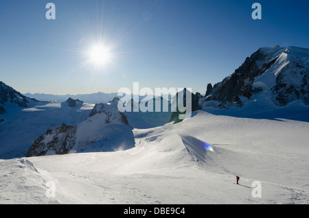 Europa, Frankreich, Französische Alpen, Haute-Savoie, Chamonix, Vallée Blanche Stockfoto