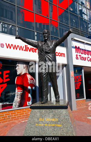 Anfield-Stadion ist die Heimat des Liverpool Football Club einer der erfolgreichsten Fußballvereine der englischen Premier League. Stockfoto