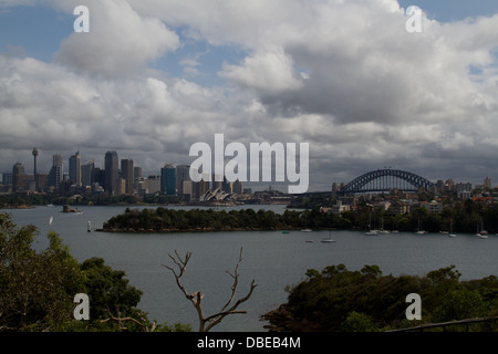 Sydney Skyline vom Taronga Zoo Park, Sydney, NSW, Australien Stockfoto