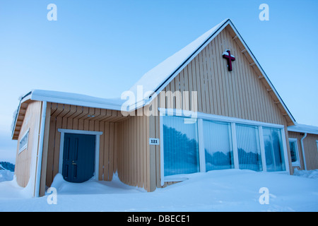 Kirche in Hetta, Enontekio, Finnland. Stockfoto