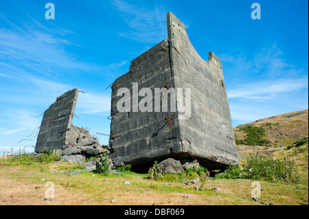 Industrielle Steinbruch Strukturen auf den Titterstone Clee, Shropshire, England Stockfoto