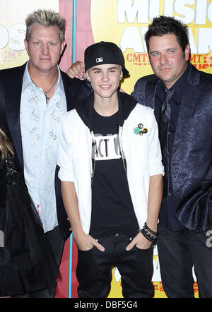 Gary LeVox, Justin Bieber, Jay DeMarcus CMT Music Awards 2011 an der Bridgestone Arena Nashville, Tennessee - 08.06.11 Stockfoto