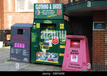 Recycling von Banken Brighton, Vereinigtes Königreich Stockfoto