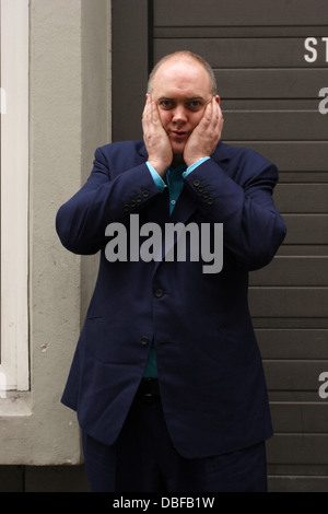 Dara Ó Briain, irische Stand-up-Komiker und Fernsehmoderator fotografiert in Soho, London, England, Vereinigtes Königreich. Stockfoto