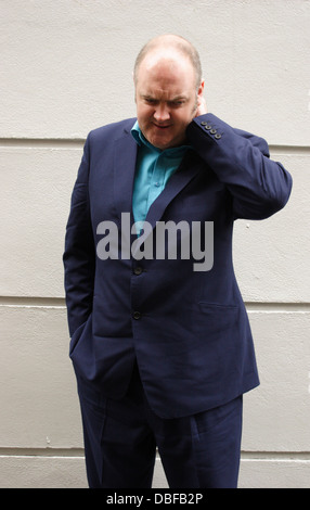 Dara Ó Briain, irische Stand-up-Komiker und Fernsehmoderator fotografiert in Soho, London, England, Vereinigtes Königreich. Stockfoto