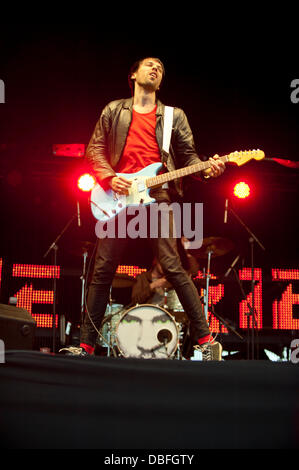 Die Krippen erhalten Sie in den Park Festival in Clapham Common London, England - 12.06.11 geladen. Stockfoto