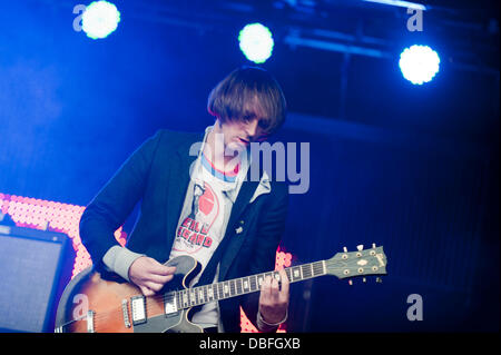 Die Krippen erhalten Sie in den Park Festival in Clapham Common London, England - 12.06.11 geladen. Stockfoto