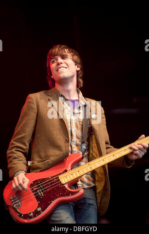 Die Krippen erhalten Sie in den Park Festival in Clapham Common London, England - 12.06.11 geladen. Stockfoto