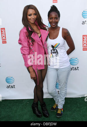 Kat Graham, DJ Asha Gay Pride 2011 statt in West Hollywood Park - VIP-Raum - Tag 3 Los Angeles, Kalifornien - 12.06.11 Stockfoto