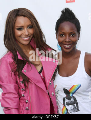 Kat Graham, DJ Asha Gay Pride 2011 statt in West Hollywood Park - VIP-Raum - Tag 3 Los Angeles, Kalifornien - 12.06.11 Stockfoto