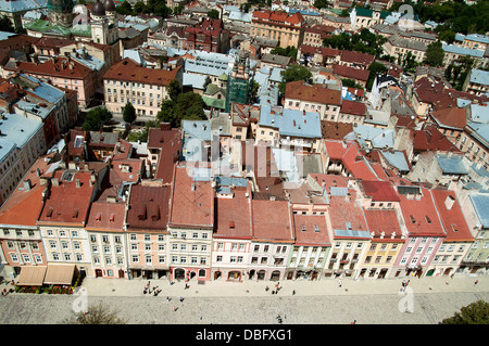 Draufsicht in Lemberg, Ukraine Stockfoto