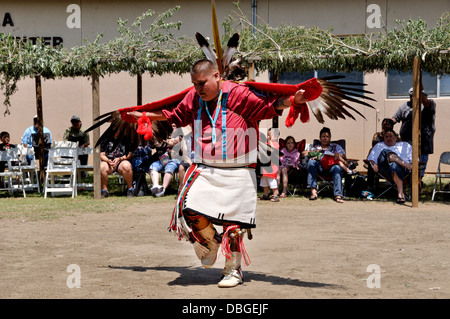 Adler Tänzerin bei "Cupa Tage Festival, Pala Indian Reservation, Pala, Kalifornien Stockfoto