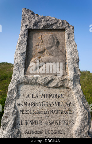 Frankreich, Normandie, Granville, Granville Matrosen Gedenkstätte. Stockfoto