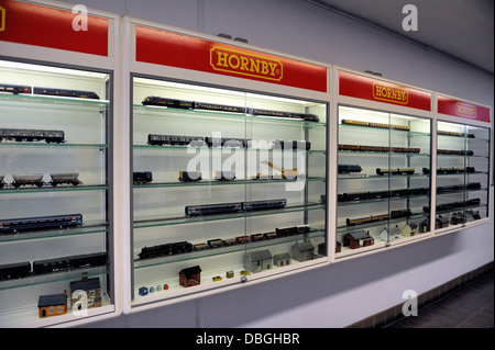 Hornby Modelleisenbahn in einem Display Case National Railway Museum York England uk Stockfoto