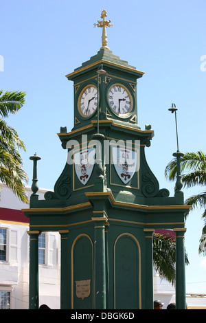 Die Berkeley-Memorial-Uhr in St. Kitts, West Indies Stockfoto