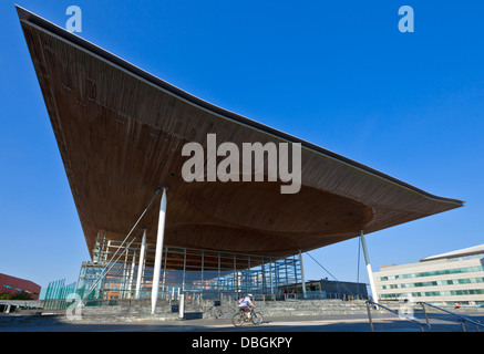 Der Senedd oder Montagehalle Cardiff Bay South Glamorgan Wales UK GB EU walisische Stockfoto