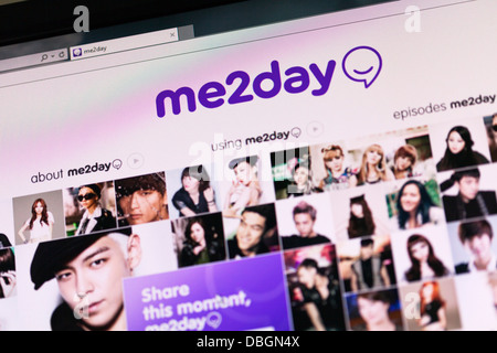 Foto-Illustration des Me2Day Microblog Service von Korea-social-Media-website Stockfoto