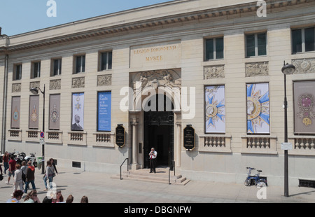 Haupteingang der Musée De La Légion d ' Honneur (The Museum der Ehrenlegion), in Paris, Frankreich. Stockfoto