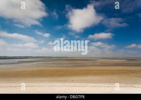 Frankreich, Picardie, Somme, Le Crotoy, Somme Bay Resort Stadt, Blick auf La Baie de Somme. Stockfoto