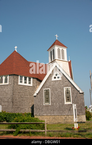 Oak Bluffs Martha's Vineyard, Massachusetts. Historischen Trinity Episcopal Church, c. 1882. Stockfoto