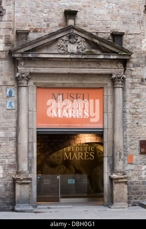 Eingang des Museu Frederic Marès, Barcelona, Spanien Stockfoto