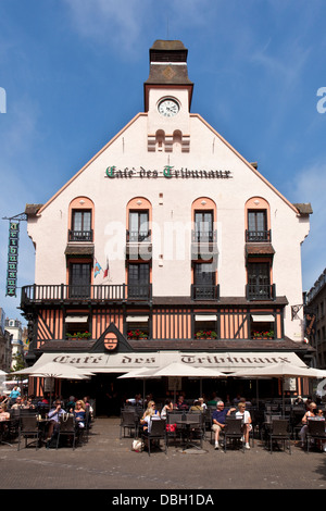 Cafe Des Tribunaux, Dieppe, Normandie, Frankreich Stockfoto