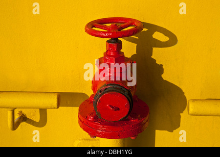 Hydranten Ventil, Cross Channel Fähre Dieppe nach Newhaven, England Stockfoto