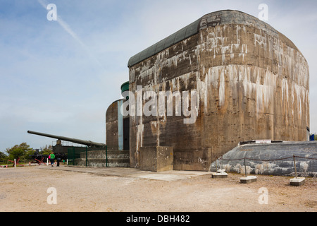 Pas-de-Calais, Frankreich, Côte Opale, Audinghen, Cap Gris-Nez, Musee du Mur de Atlantique, Batterie Todt, außen. Stockfoto