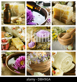 Spa-Collage Stockfoto