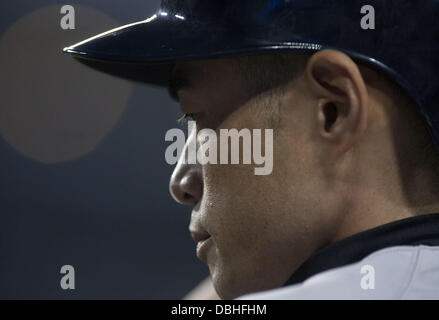 Los Angeles, Kalifornien, USA. 30. Juli 2013. Ichiro Suzuki von den New York Yankees gegen die Los Angeles Dodgers im Dodger Stadium am 30. Juli 2013 in Los Angeles, California.ARMANDO ARORIZO. Bildnachweis: Armando Arorizo/Prensa Internacional/ZUMAPRESS.com/Alamy Live-Nachrichten Stockfoto
