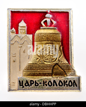 Kommunismus sowjetischen Emaille Abzeichen zeigen die "Zarenglocke" im Kreml. (siehe Beschreibung) Stockfoto