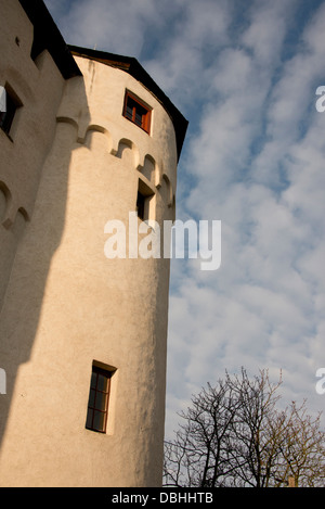 Deutschland, Rheinland-Pfalz, Braubach, Marksburg Schloss. Nur mittelalterliche Burg in Mittelrhein nie zerstört. UNESCO. Stockfoto