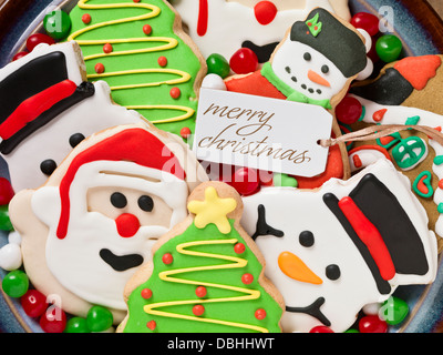 Lebkuchen-Cookies-Dekorationen Stockfoto