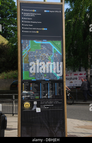 Stadtplan Oxford United Kingdom Stockfoto