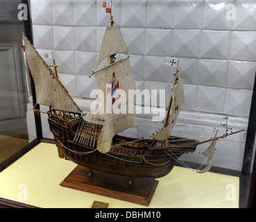 La Santa María. Nao in dieser ersten Reise von Christopher Columbus verwendet. Modell: 01:50. Stockfoto