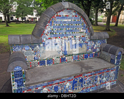 Die Stoke Münster Keramik Bank Stockfoto