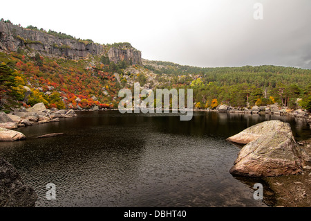 Landschaft der berühmten La Laguna Negra ein bewölkter Tag Stockfoto