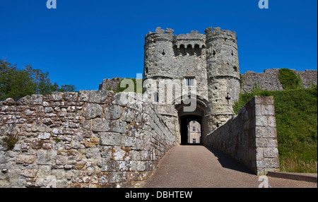 Eingang zum Carisbrooke Castle, Newport, Isle Of Wight, Hampshire, England Stockfoto