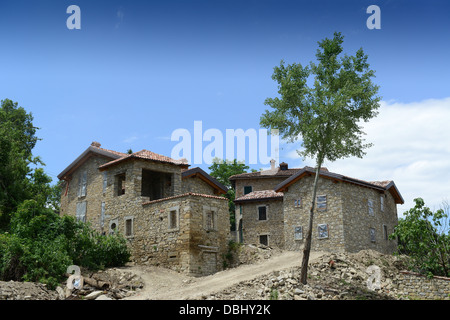 Stein-Bungalows und Häuser restauriert in Manno in Reggio Emilia Hügeln in der italienischen Region Emilia-Romagna Stockfoto