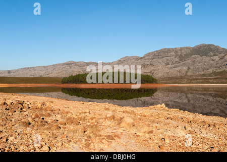 Steenbaras Damm, Provinz Westkap, Südafrika. Stockfoto