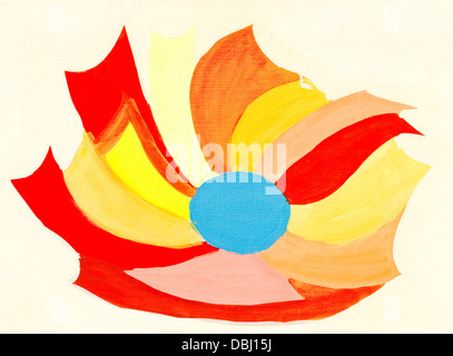 abstrakte geometrische warme Objekt auf weißem Hintergrund Stockfoto