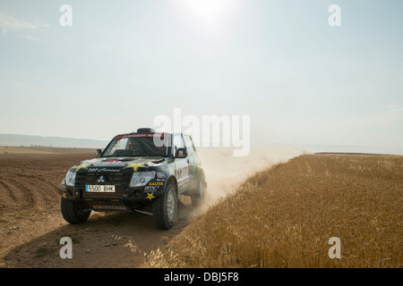 Baja Aragon Rennwagen bei 160 km/h Stockfoto