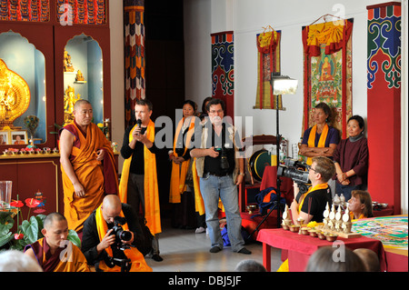 Sandmandala Avalokiteshvara Tibet-Hannover 2012. Stockfoto