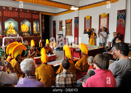 Sandmandala Avalokiteshvara Tibet-Hannover 2012. Stockfoto