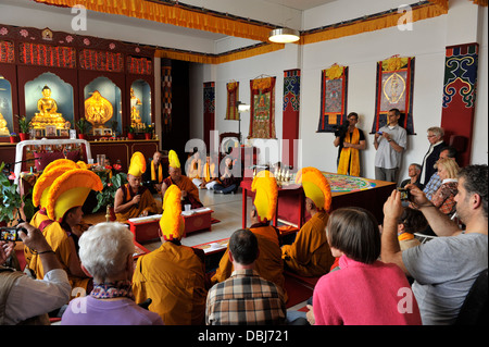 Sandmandala Avalokiteshvara Tibet-Hannover 2012. Stockfoto